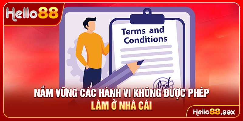 Nắm vững các hành vi không được phép làm ở nhà cái